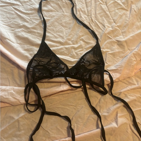 Other - Black Lace Halter Bralette